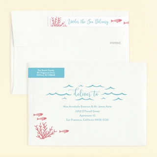 This is a bubblegum kids birthday invitations with standard by Oscar and Emma - Karly Depew called darling mermaid printing on signature in standard