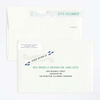 This is a deep sea kids birthday invitations with standard by Creo Study called sail away printing on signature in standard