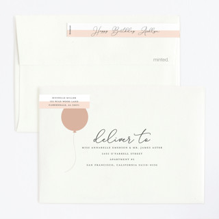 This is a blush kids birthday invitations with standard by Stacey Meacham called modern girl printing on signature in standard