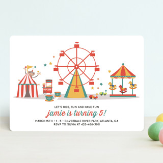 theme park children s birthday party invitations minted