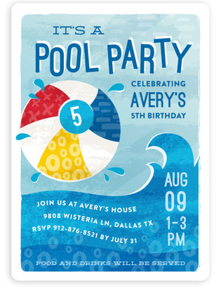 beach birthday invitations