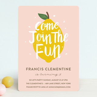 lemonade fun childrens birthday party invitations minted lemonade invitations