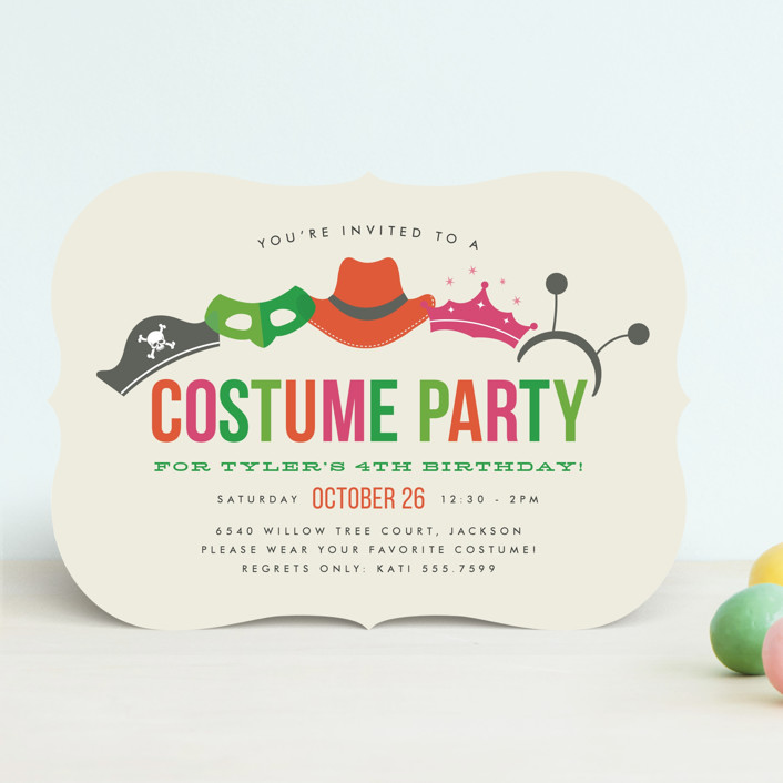 Costume Party Children S Birthday Invitations By Jill Means Birthday Party Invitations