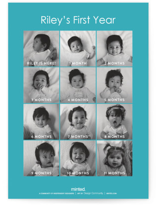 This is a teal kids birthday invitations with standard by Denise Malacrea called colorful one printing on signature in standard