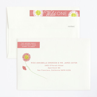 This is a petal kids birthday invitations with standard by Baumbirdy called daisy smiles printing on signature in standard