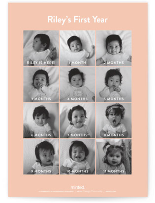This is a blush kids birthday invitations with standard by Half Pint Studio called calling all princesses printing on signature in standard