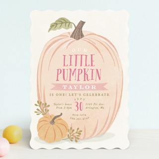autumn pumpkin children s birthday party invitatio minted