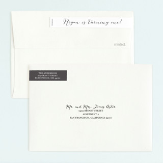 This is a cotton kids birthday invitations with standard by Robin Ott called year in my life printing on signature in standard