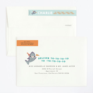 This is a ocean kids birthday invitations with standard by Itsy Belle Studio called snappy birthday printing on signature in standard
