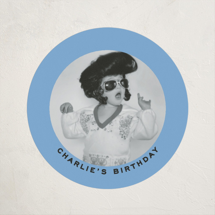 "birthday hat" - Children's Birthday Party Stickers in Ruby by Jennifer Lew.