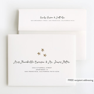 This is a blush thank you cards with foil pressed by Erica Krystek called shimmering one printing on strathmore in standard