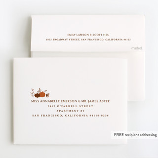 This is a spice thank you cards with foil pressed by Corie Page called pumpkin patch printing on strathmore in standard