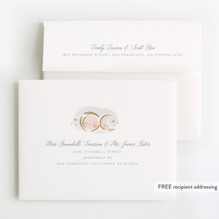 This is a sky thank you cards with foil pressed by Lori Wemple called birthday stars printing on strathmore in standard
