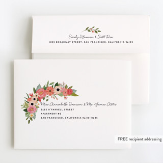 This is a kraft thank you cards with foil pressed by Susan Moyal called flower crown party printing on strathmore in standard