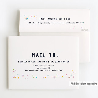 This is a deep sea thank you cards with foil pressed by Anastasia Makarova called animal masquerade printing on strathmore in standard