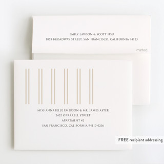 This is a almond thank you cards with foil pressed by David Michuki called hello hello printing on strathmore in standard