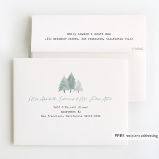 This is a frost thank you cards with foil pressed by Adelyn T. called calm winter printing on strathmore in standard