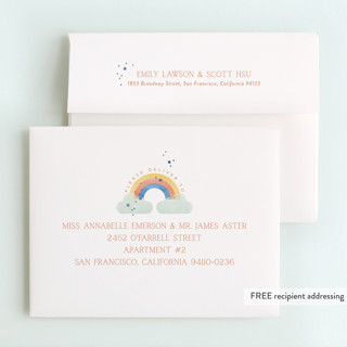 This is a circus thank you cards with foil pressed by Robert and Stella called in the clouds printing on strathmore in standard