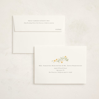 This is a buttercup thank you cards with foil pressed by Paper Raven Co. called dainty garden printing on strathmore in standard