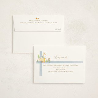 This is a sky thank you cards with foil pressed by Creo Study called vintage goose printing on strathmore in standard