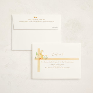 This is a buttercup thank you cards with foil pressed by Creo Study called vintage goose printing on strathmore in standard