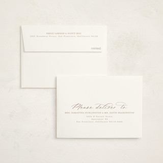 This is a toffee kids thank you cards with foil pressed by Creo Study called luxe script printing on strathmore in standard