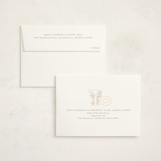 This is a sand kids thank you cards with foil pressed by Creo Study called gilded cross printing on strathmore in standard