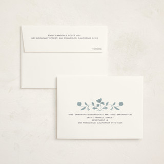 This is a bluebell kids thank you cards with foil pressed by Ani Somi called florentine printing on strathmore in standard