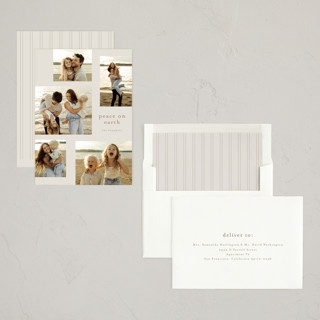 This is a vanilla photo christmas cards with standard by Stacey Meacham called minimalist type printing on recycled smooth signature in standard