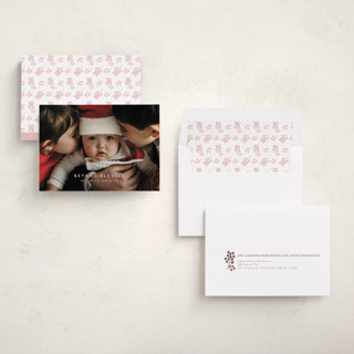 This is a winter rose photo christmas cards with standard by Deynaaz Daraei called allium printing on recycled smooth signature in standard