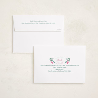 This is a flamingo photo christmas cards with standard by Elly called peaceful garden printing on recycled smooth signature in standard