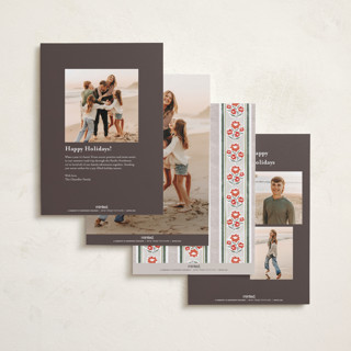 This is a coal photo christmas cards with standard by Jackie Crawford called wildflower holiday ribbon printing on recycled smooth signature in standard