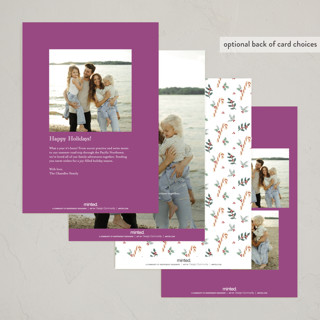This is a sugar plum photo christmas cards with standard by Cass Loh called family crest printing on recycled smooth signature in standard