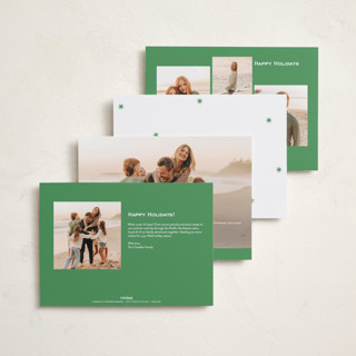 This is a wreath photo christmas cards with standard by Megan Davis called bowery printing on recycled smooth signature in standard