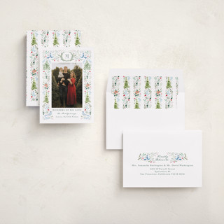 This is a wreath photo christmas cards with standard by Petra Kern called wonders of nature printing on recycled smooth signature in standard