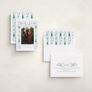 This is a blue spruce photo christmas cards with standard by Petra Kern called wonders of nature printing on recycled smooth signature in standard