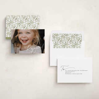 This is a snow photo christmas cards with standard by Leia Matt called joyful expression printing on recycled smooth signature in standard