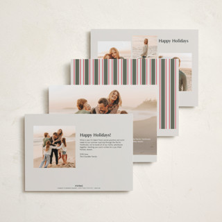 This is a candy cane photo christmas cards with standard by Jackie Crawford called joyfully duo printing on recycled smooth signature in standard