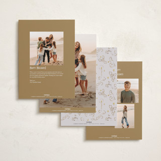 This is a champagne photo christmas cards with standard by Cass Loh called candlelight & holly printing on recycled smooth signature in standard