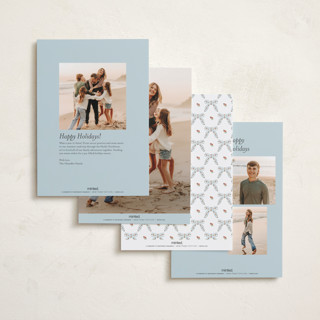This is a winter sky photo christmas cards with standard by Itsy Belle Studio called cottage ribbon printing on recycled smooth signature in standard