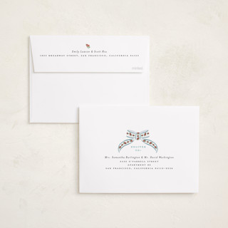 This is a winter sky photo christmas cards with standard by Itsy Belle Studio called cottage ribbon printing on recycled smooth signature in standard