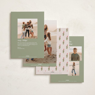 This is a stocking photo christmas cards with standard by Creo Study called hand-drawn vintage garden printing on recycled smooth signature in standard
