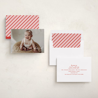 This is a snow photo christmas cards with standard by Everett Paper Goods called dolce printing on recycled smooth signature in standard