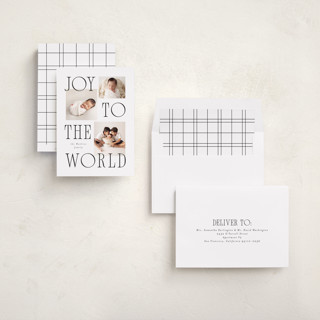 This is a snow photo christmas cards with standard by Everett Paper Goods called aerial printing on recycled smooth signature in standard