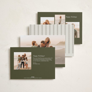 This is a cream photo christmas cards with standard by Robert and Stella called vintage postcard printing on recycled smooth signature in standard