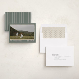 This is a blue spruce photo christmas cards with standard by Robert and Stella called vintage postcard printing on recycled smooth signature in standard