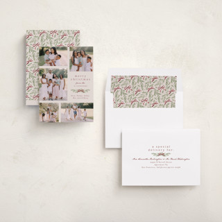 This is a ruby photo christmas cards with standard by Everett Paper Goods called multi swag printing on recycled smooth signature in standard