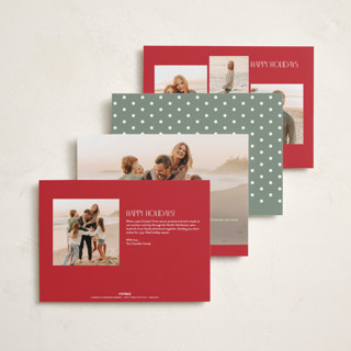 This is a winter photo christmas cards with standard by Makewells called merry stack printing on recycled smooth signature in standard