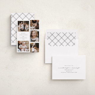 This is a snow photo christmas cards with standard by Ashley Iwafuchi called merriest moments printing on recycled smooth signature in standard