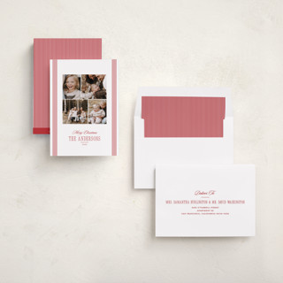 This is a candy cane photo christmas cards with standard by Corinne Malesic called new classic printing on recycled smooth signature in standard